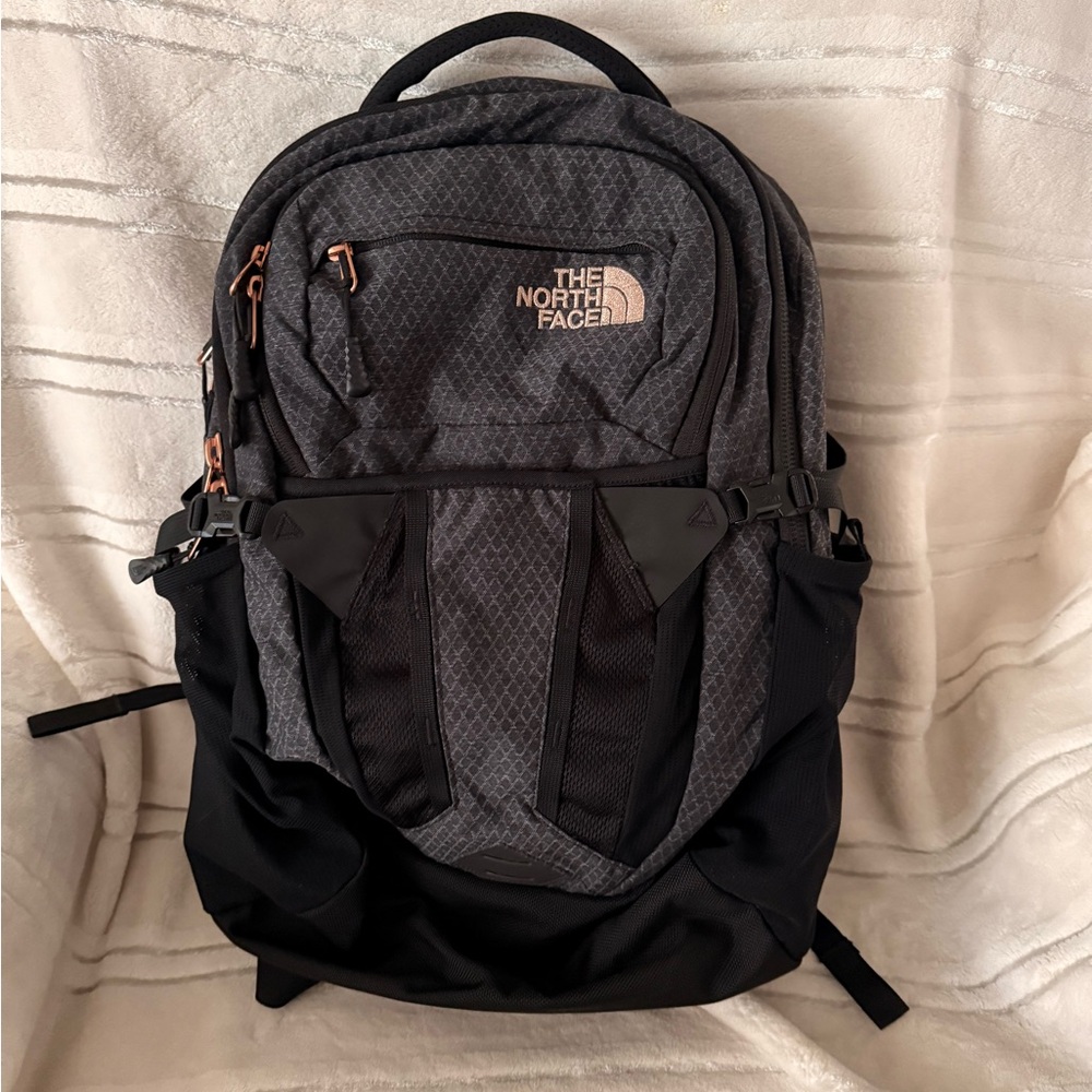 The North Face Grey & Rose Gold Backpack